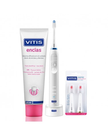Pack Eléctrico Encías: VITIS Sonic y recambio + pasta VITIS encías