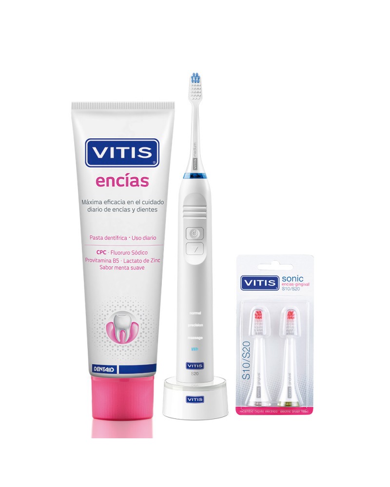 Pack Eléctrico Encías: VITIS Sonic y recambio + pasta VITIS encías