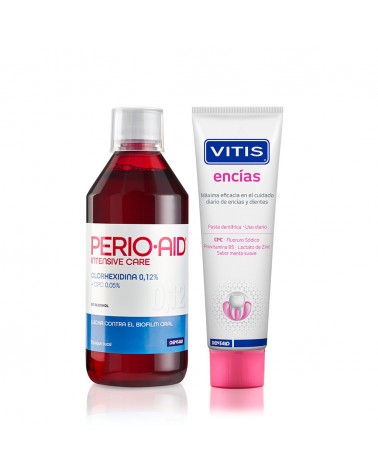 Pack Perio: Enjuague Perio Aid Intensive care y Pasta VITIS Encías