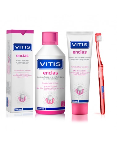 Pack Orthodontic premium: Colutorio VITIS® Ortho 500ml + Pasta VITIS® Ortho 100ml +Cepillo Vitis Ortho de regalo